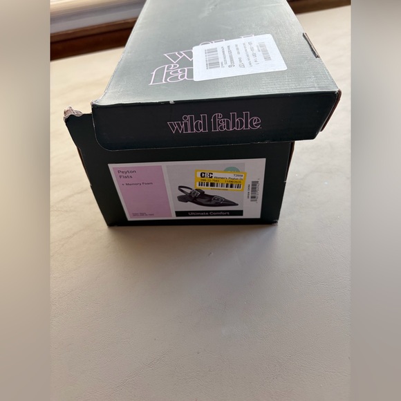 wild fable Black Pointed Buckle Slingback Flats with Silver Hardware - Picture 3 of 4